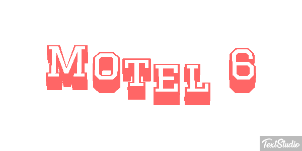 Motel 6 Efeito do texto