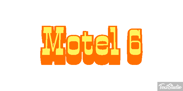 Motel 6 Efeito do texto