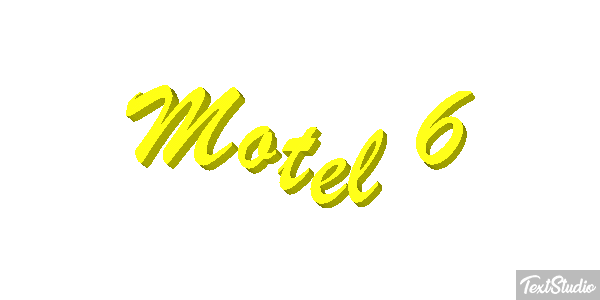 Motel 6 Efeito do texto