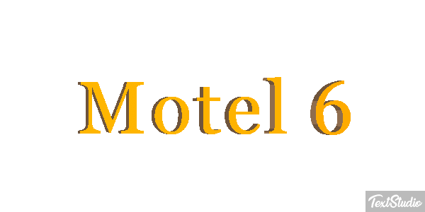 Motel 6 Efeito do texto