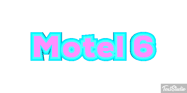 Motel 6 Efeito do texto