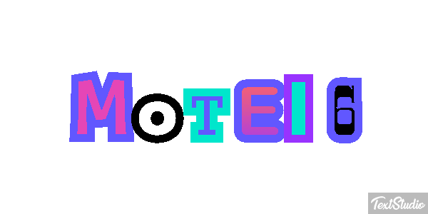 Motel 6 Efeito do texto