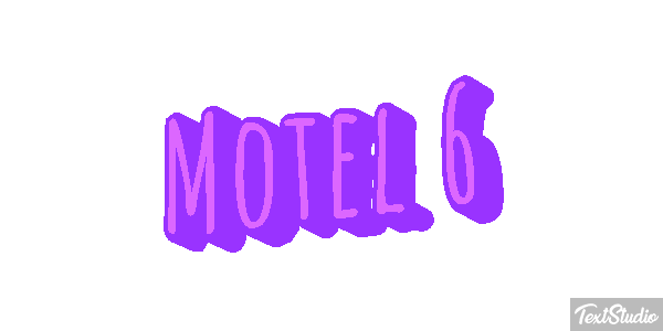 Motel 6 Efeito do texto