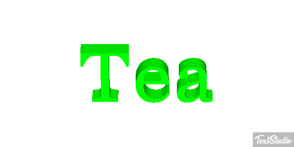 Tea Text effect