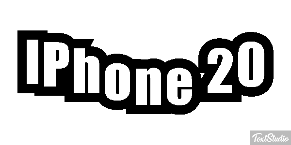 IPhone 20 Efeito do texto