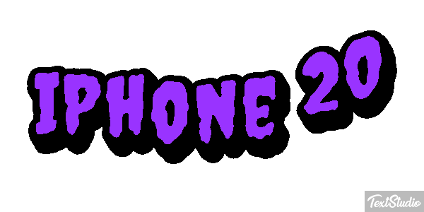 IPhone 20 Efeito do texto
