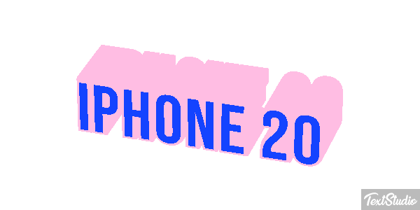 IPhone 20 Efeito do texto