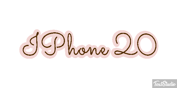 IPhone 20 Efeito do texto