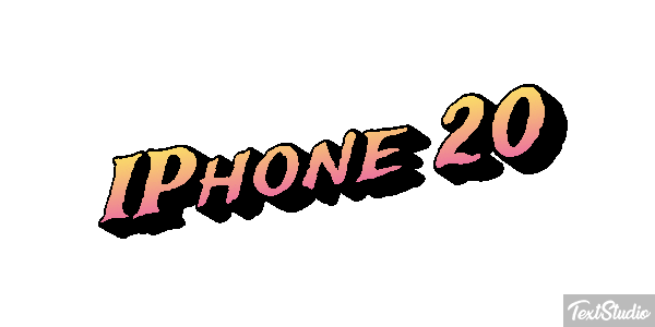 IPhone 20 Efeito do texto