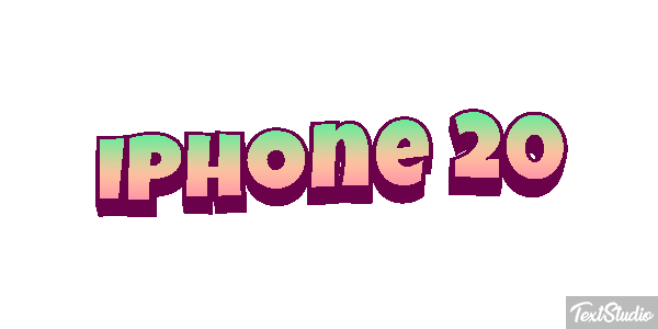 IPhone 20 Efeito do texto