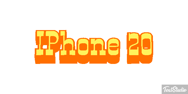 IPhone 20 Efeito do texto