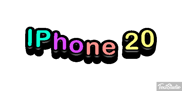 IPhone 20 Efeito do texto