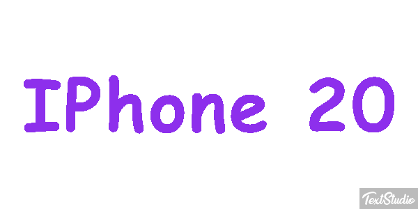 IPhone 20 Efeito do texto
