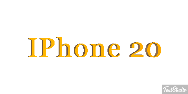 IPhone 20 Efeito do texto