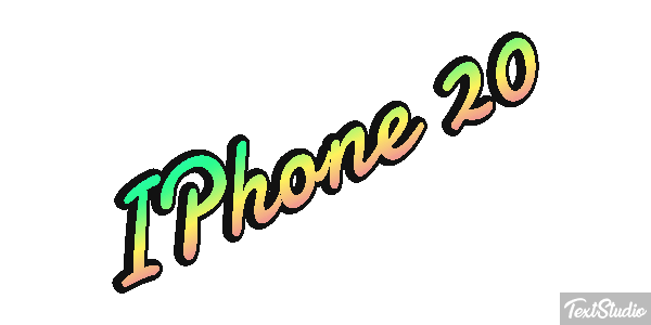 IPhone 20 Efeito do texto