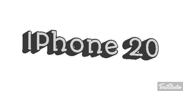 IPhone 20 Efeito do texto