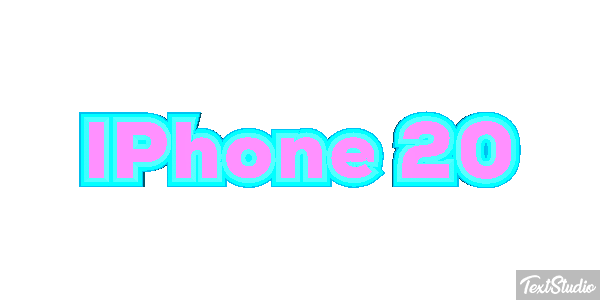 IPhone 20 Efeito do texto
