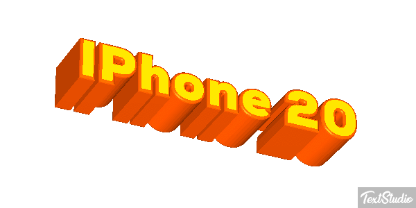 IPhone 20 Efeito do texto