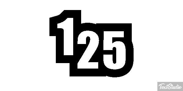 125 Text effect