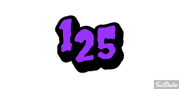 125 Text effect