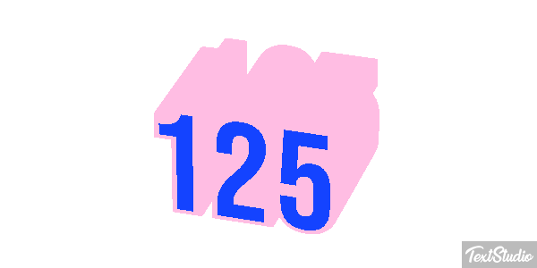 125 Text effect