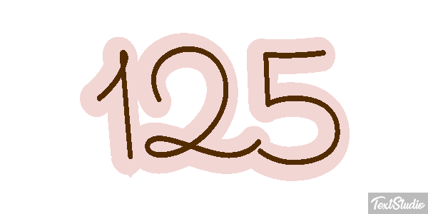 125 Text effect