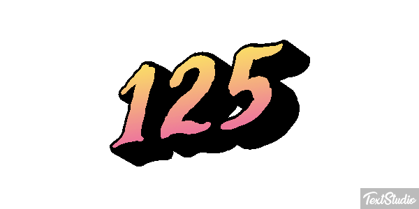 125 Text effect