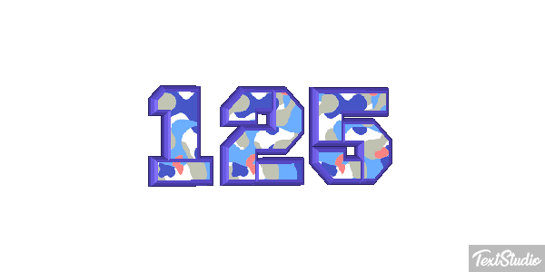 125 Text effect