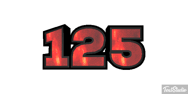 125 Text effect