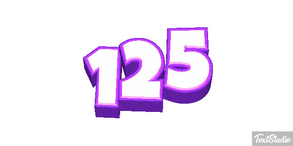 125 Text effect