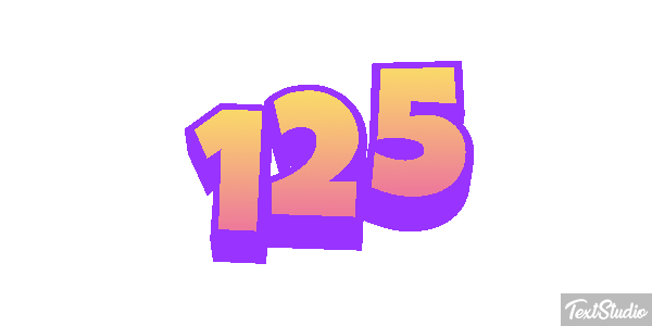 125 Text effect