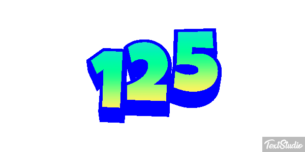125 Text effect