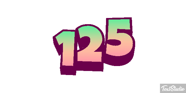 125 Text effect