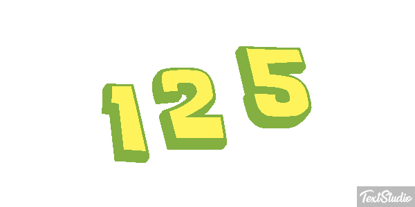 125 Text effect