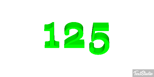 125 Text effect