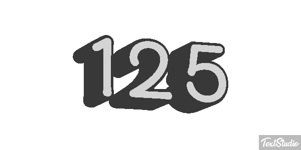 125 Text effect