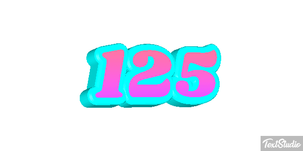 125 Text effect