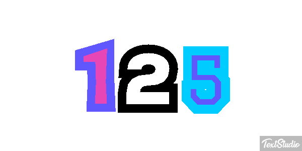 125 Text effect