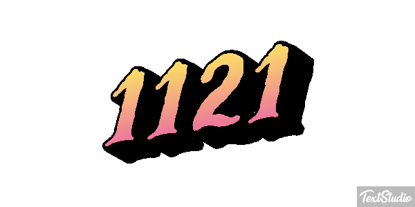 1121 Text effect