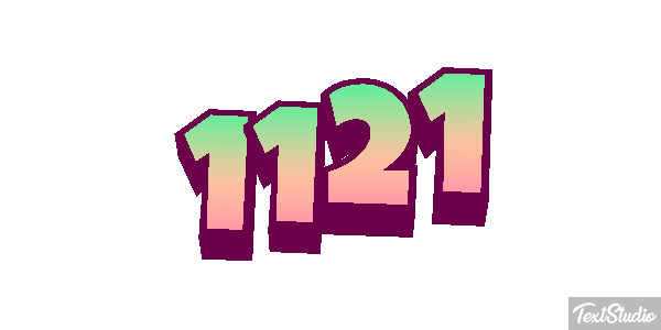 1121 Text effect