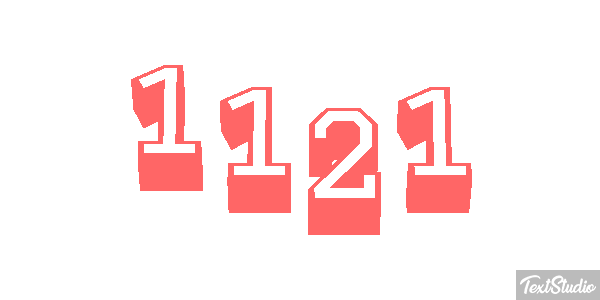 1121 Text effect