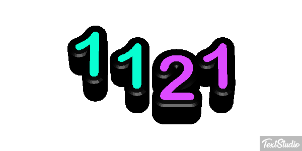 1121 Text effect