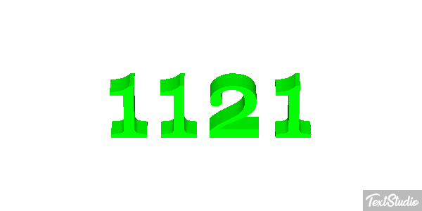 1121 Text effect