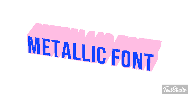 Metallic Font テキスト効果