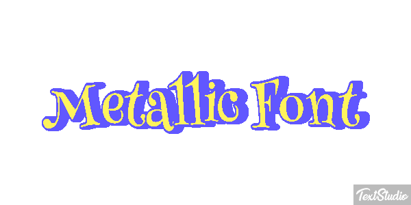 Metallic Font テキスト効果