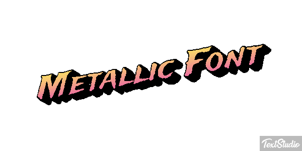 Metallic Font テキスト効果
