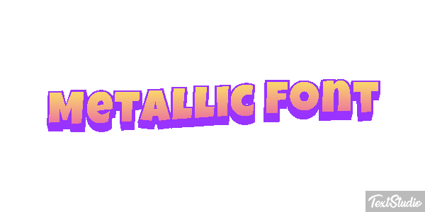 Metallic Font テキスト効果
