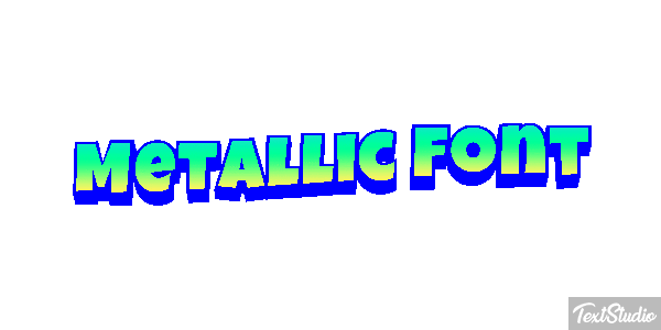 Metallic Font テキスト効果