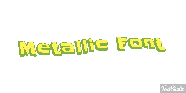 Metallic Font テキスト効果