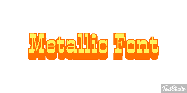 Metallic Font テキスト効果